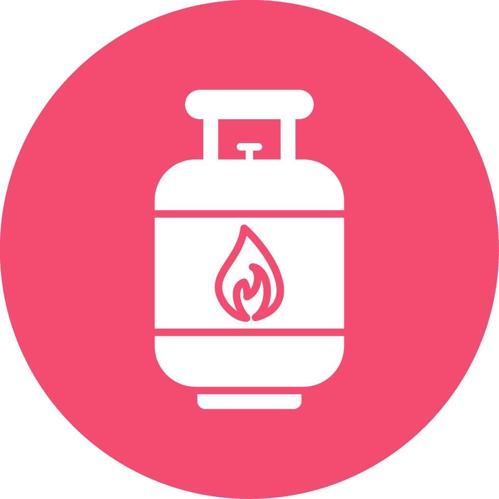 Gas Cylinder Multi Color Circle Icon vector