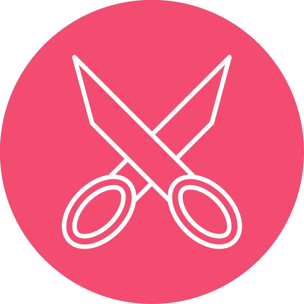 Scissors Multi Color Circle Icon vector