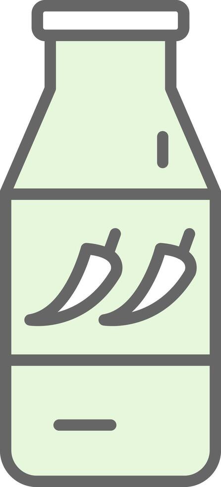 Chilli Sauce Fillay Icon Design vector