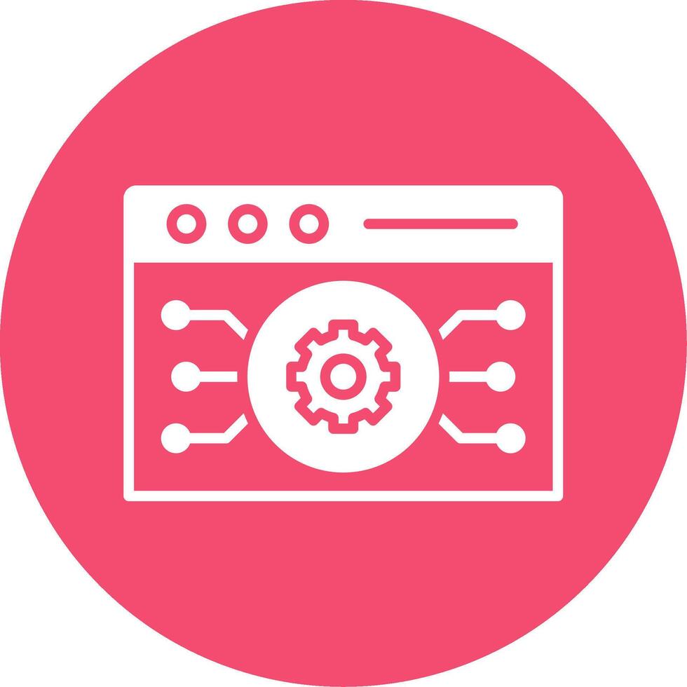 Website Algorithm Multi Color Circle Icon vector