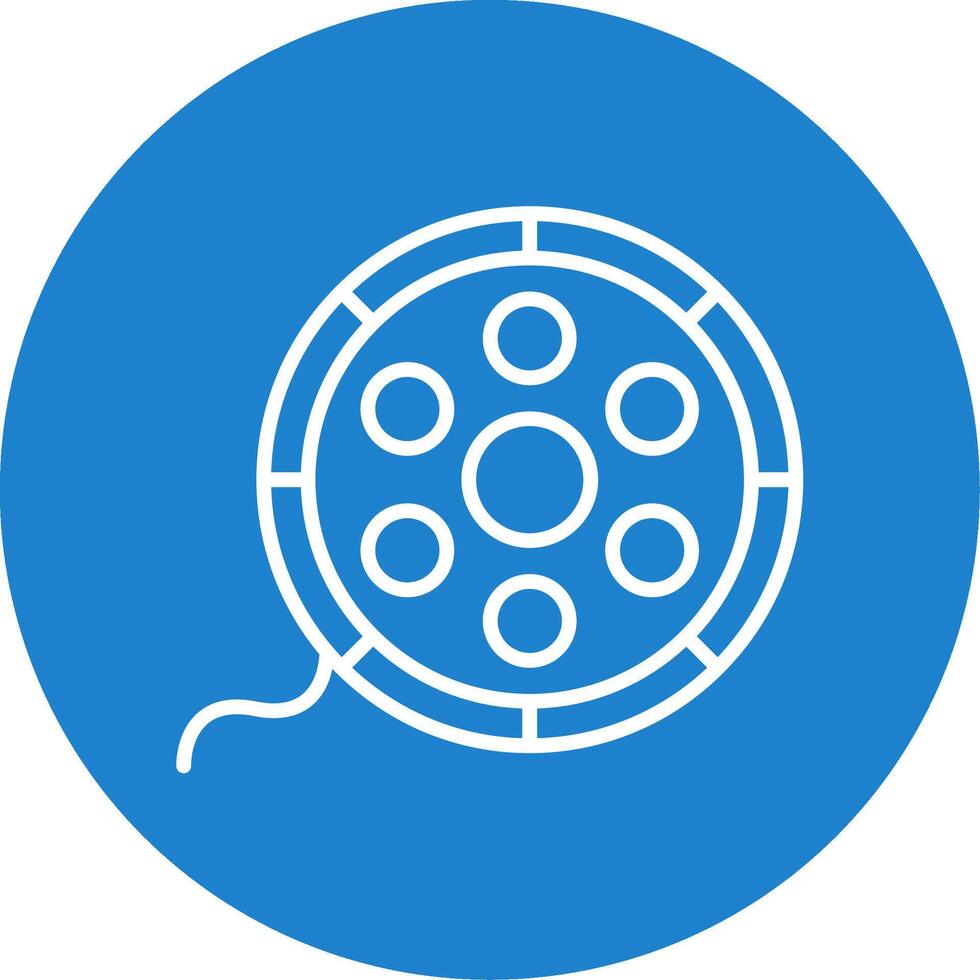 Film Reel Multi Color Circle Icon vector