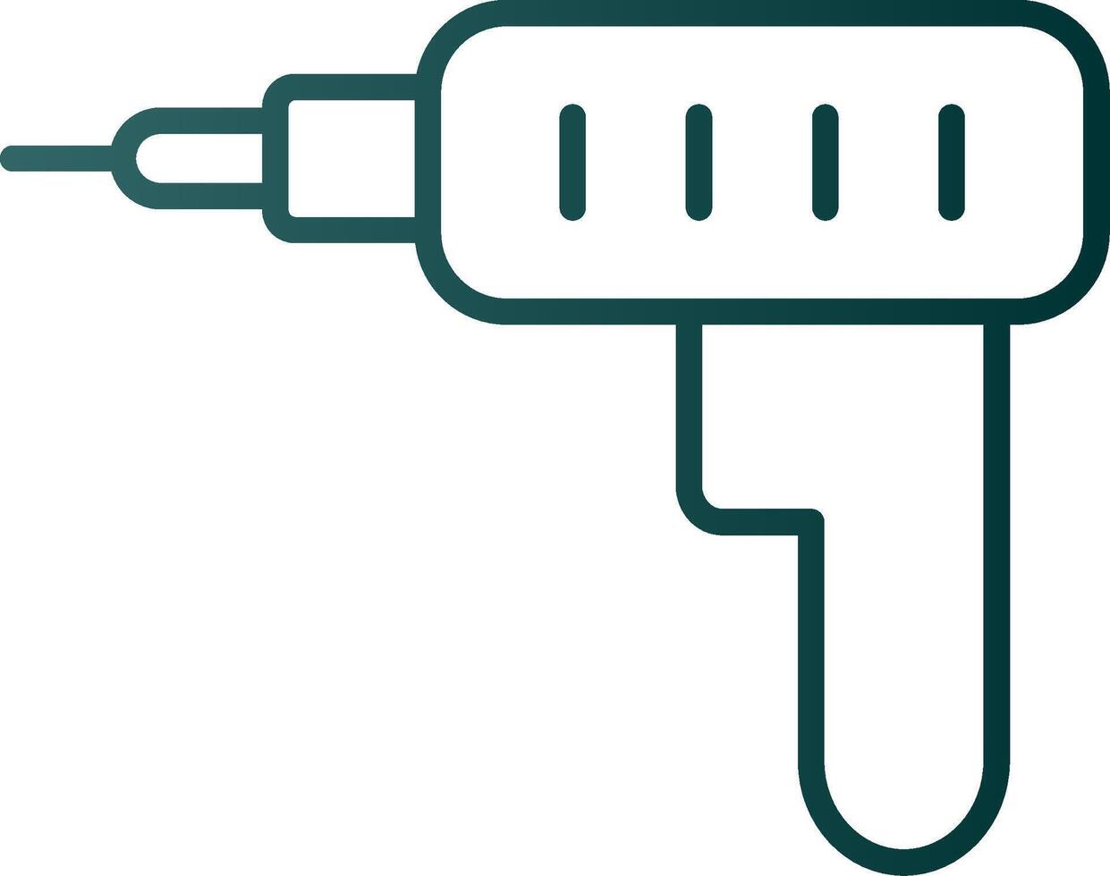Nail Gun Line Gradient Icon vector