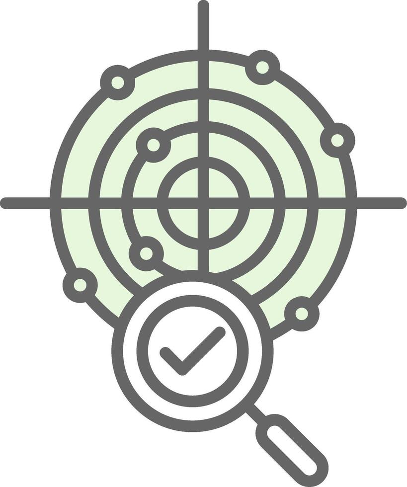 Radar Fillay Icon Design vector