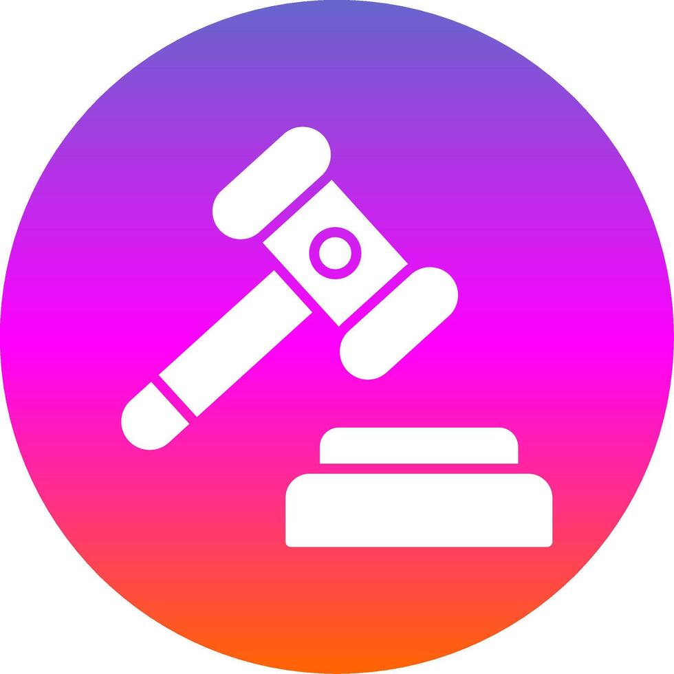 Auction Glyph Gradient Circle Icon Design vector