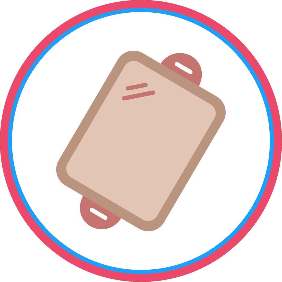 Baking trays Flat Circle Icon vector