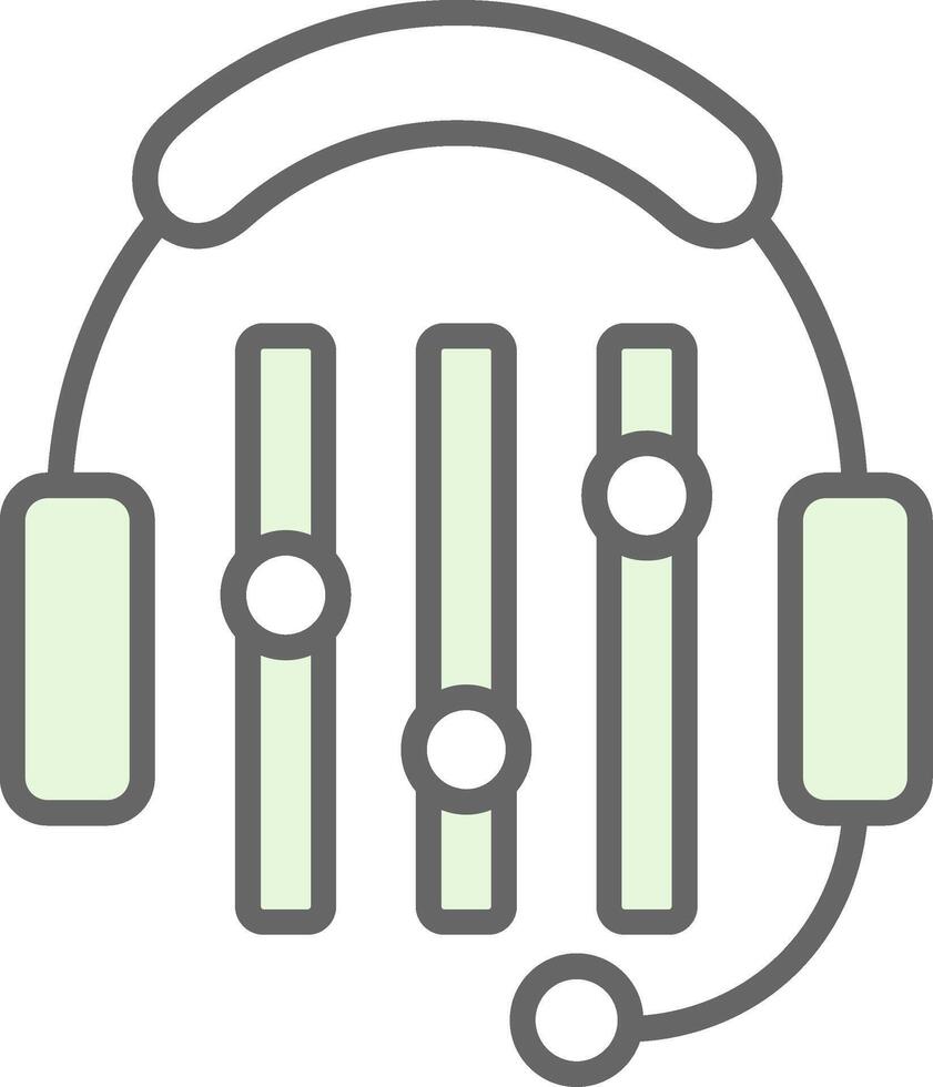 Headphones Fillay Icon Design vector