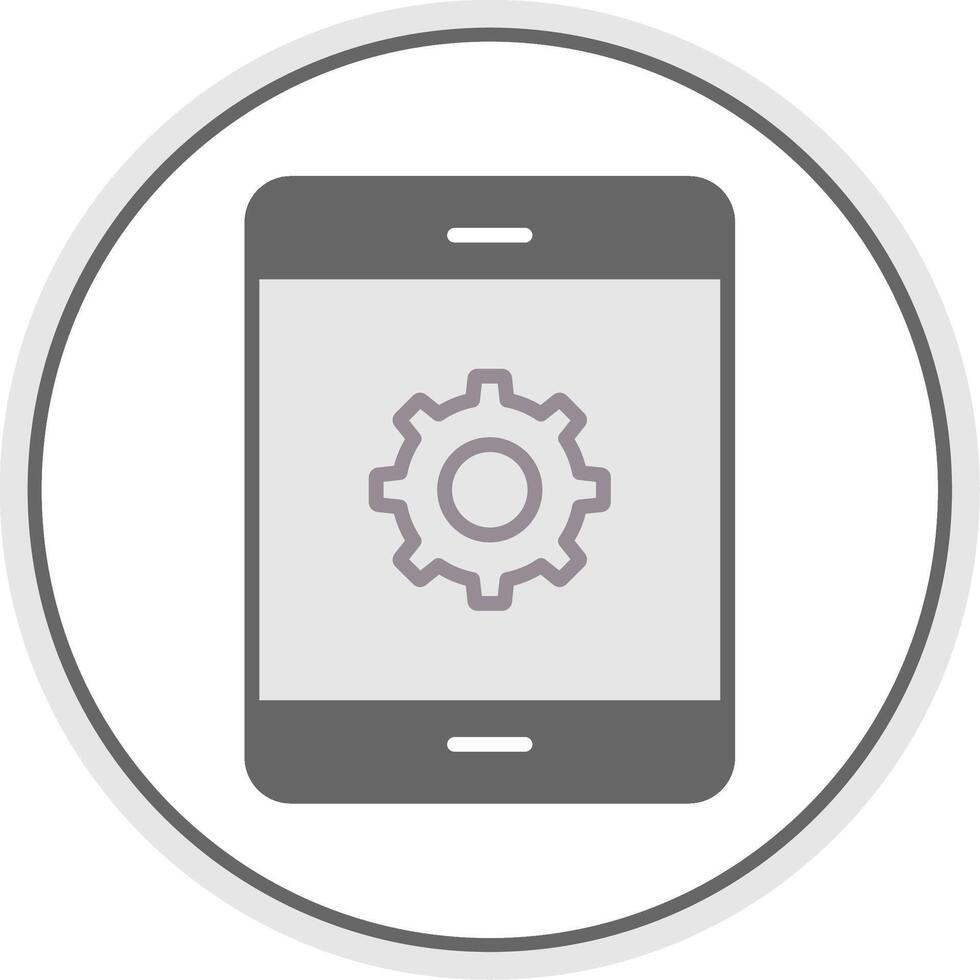 Mobile Phone Flat Circle Icon vector