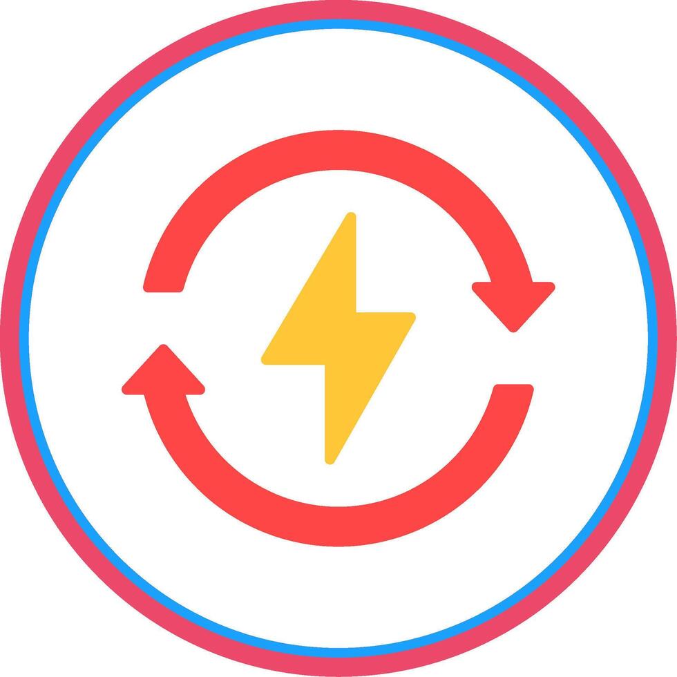 Recycle Flat Circle Icon vector