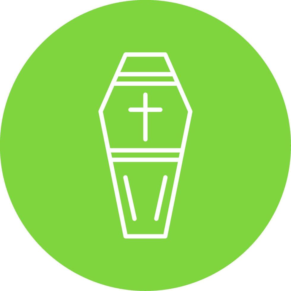 Coffin Multi Color Circle Icon vector