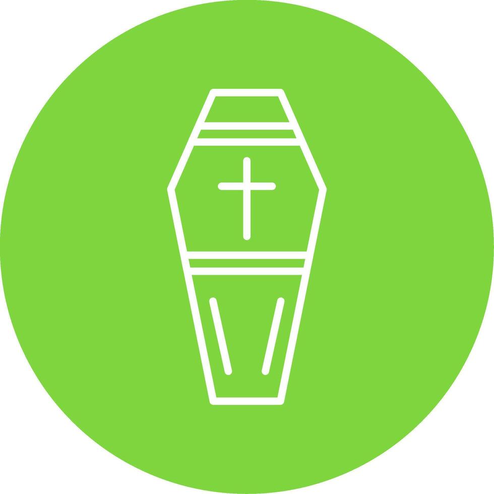 Coffin Multi Color Circle Icon vector