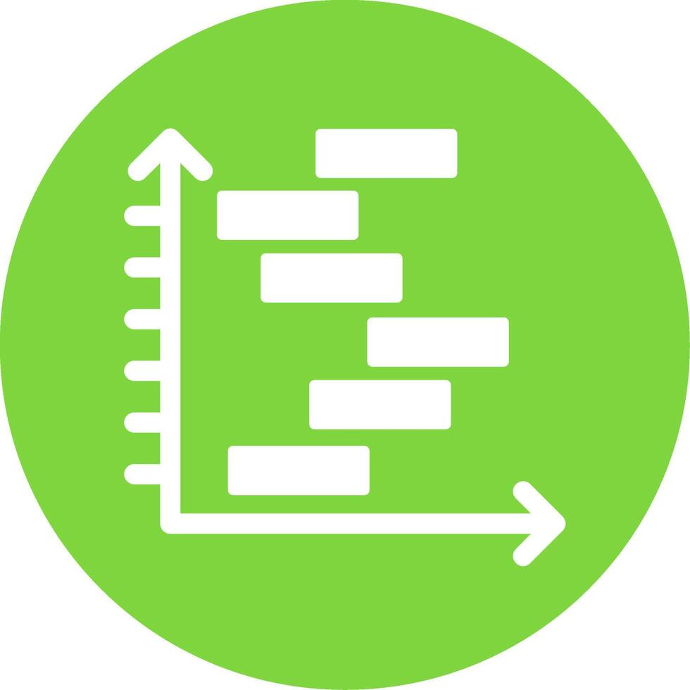 Gnatt Chart Multi Color Circle Icon vector