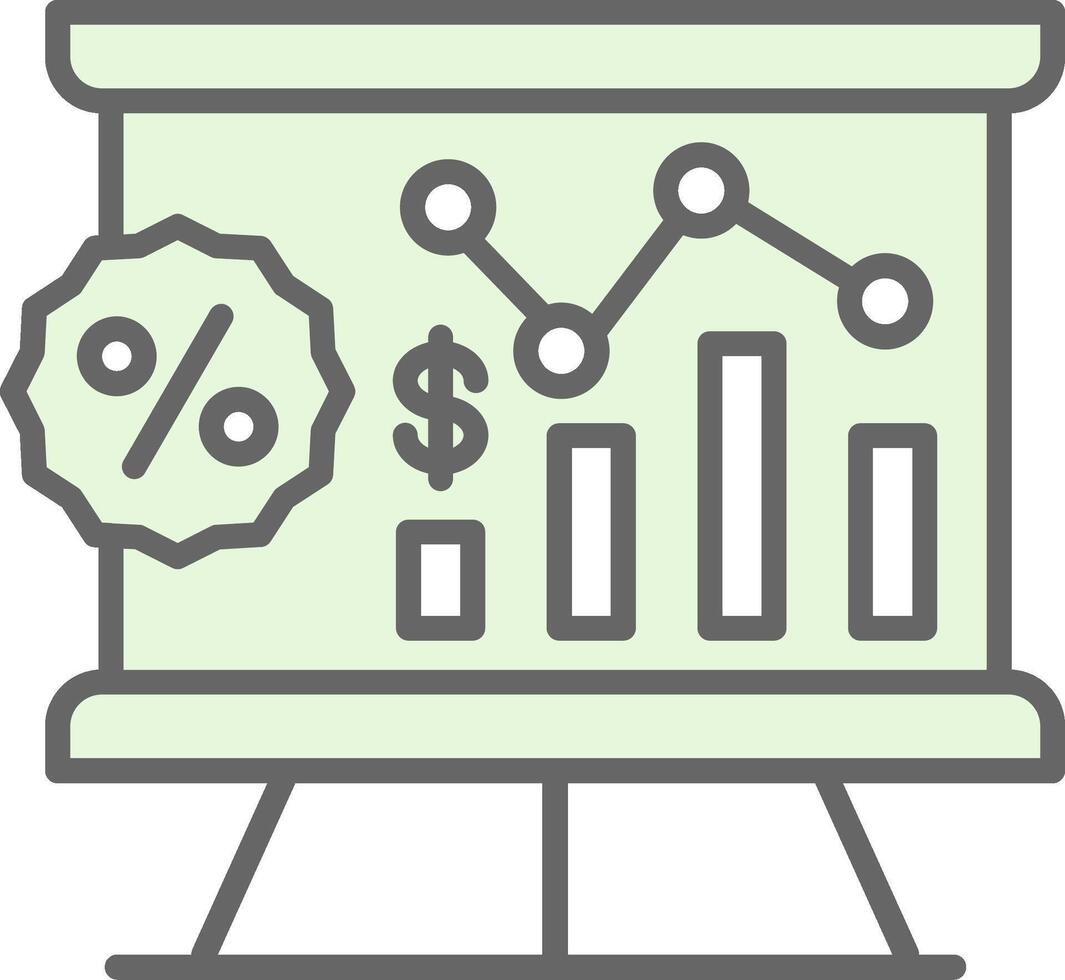 Financial Presentation Fillay Icon Design vector