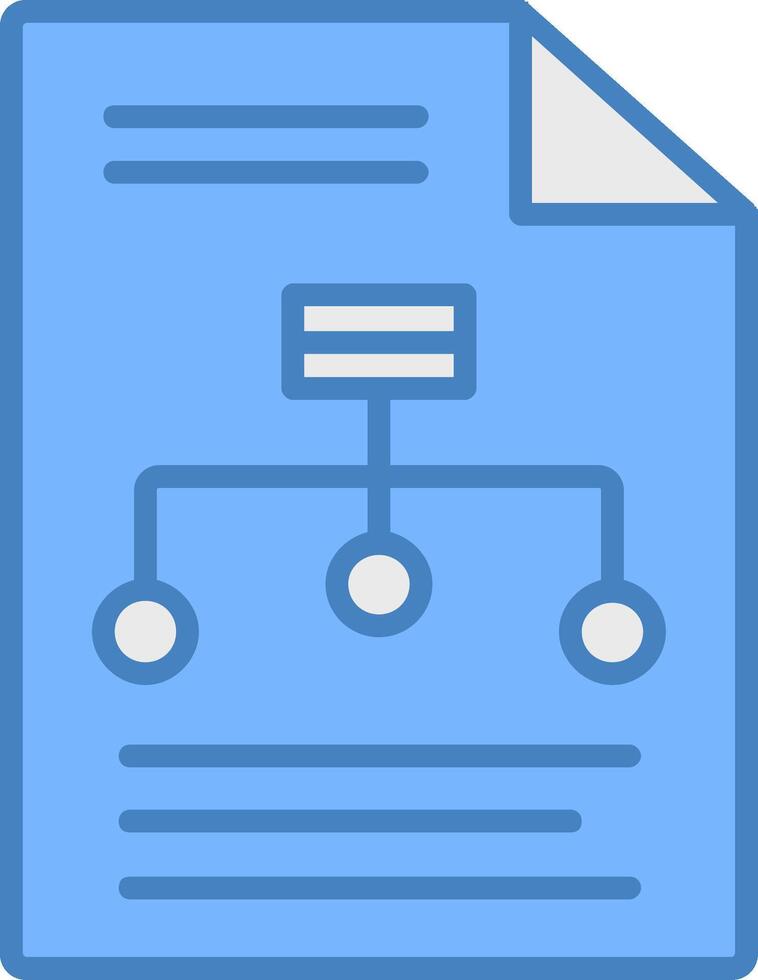 Hierarchy Line Filled Blue Icon vector