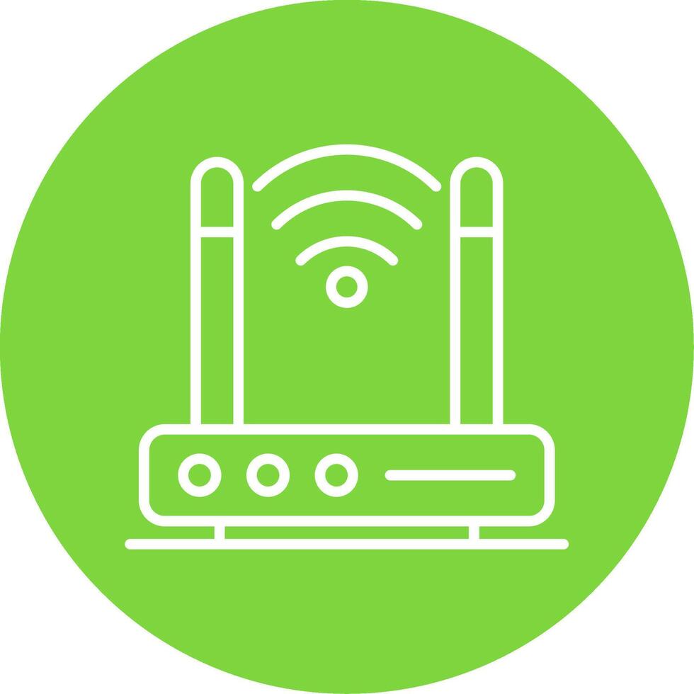Wireless Modem Multi Color Circle Icon vector