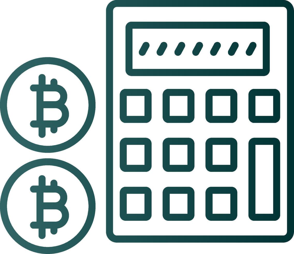 Calculator Calculator Line Gradient Icon vector