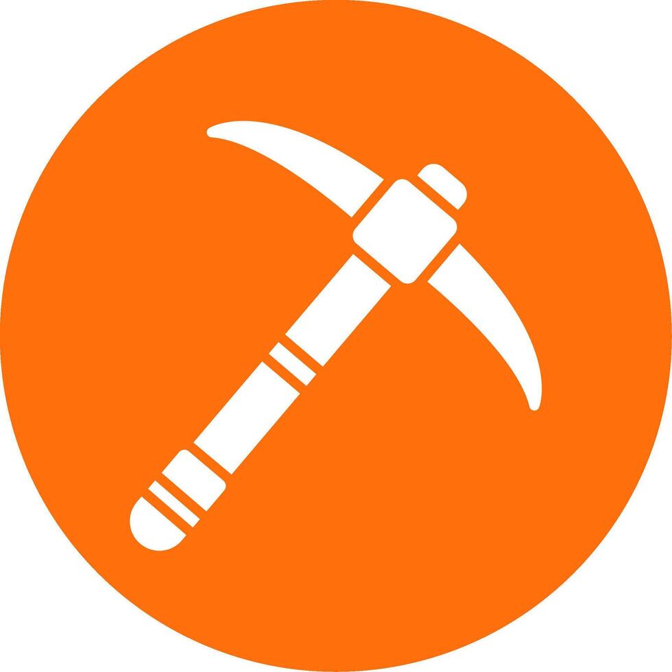 Pickaxe Multi Color Circle Icon vector