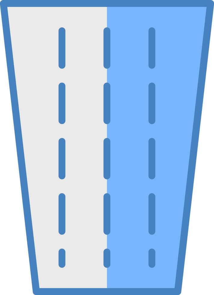 Road Line Filled Blue Icon vector
