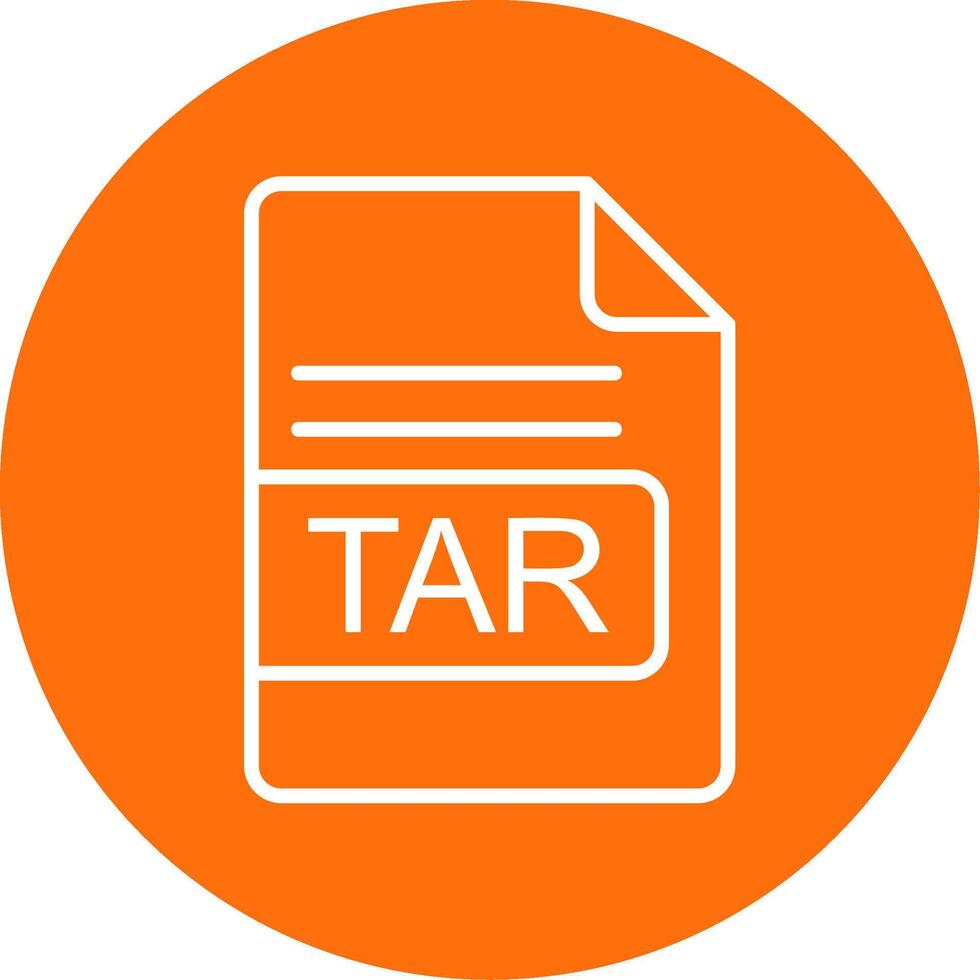 TAR File Format Multi Color Circle Icon vector