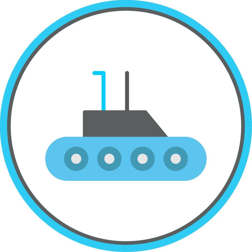 Submarine Flat Circle Icon vector