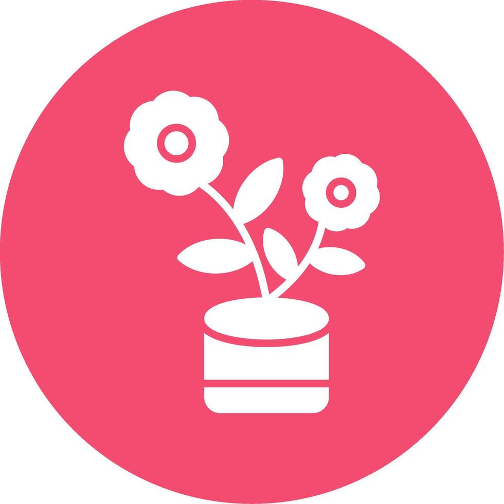 Flowerpot Multi Color Circle Icon vector