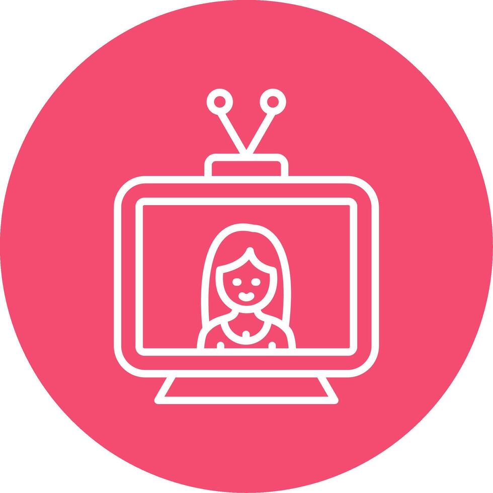 Television Multi Color Circle Icon vector