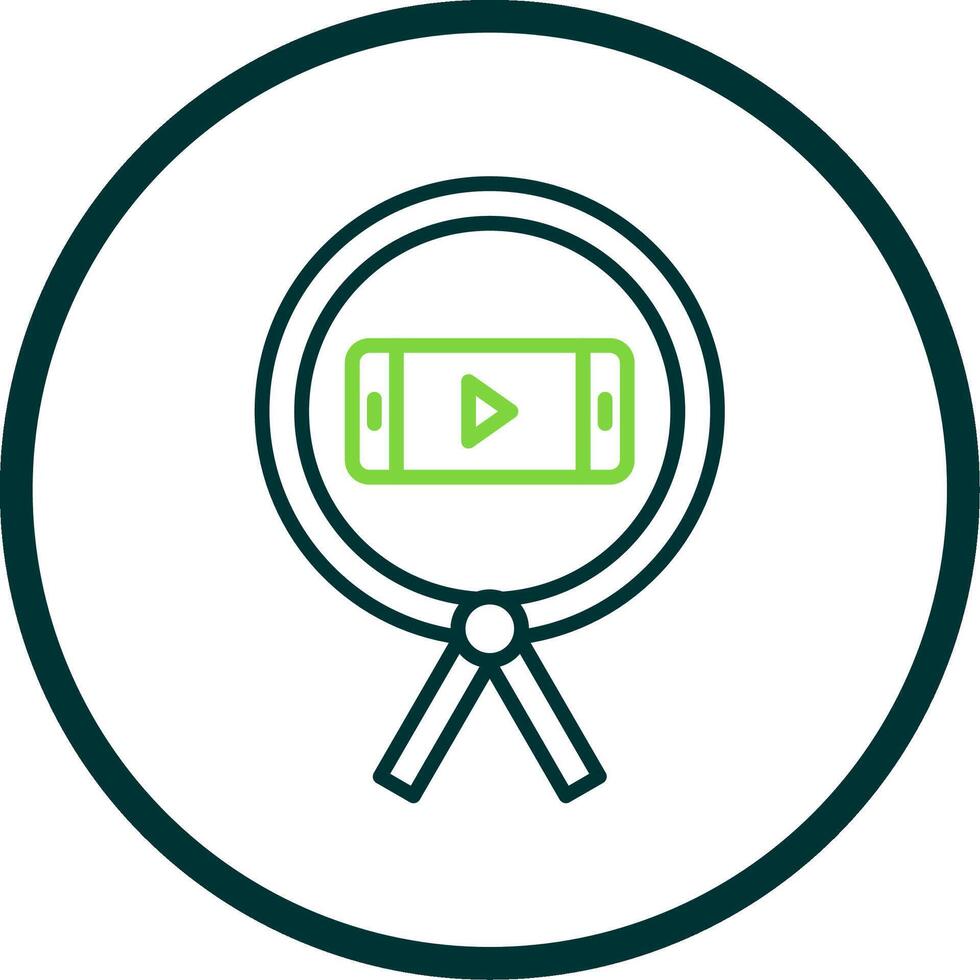 Phone Line Circle Icon Design vector