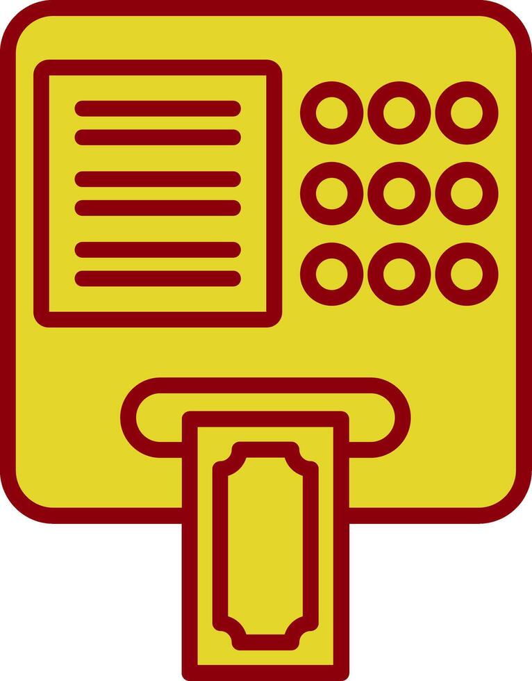 ATM Machine Vintage Icon Design vector