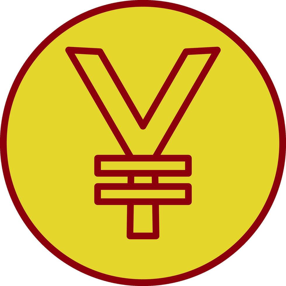 Yen Coin Vintage Icon Design vector