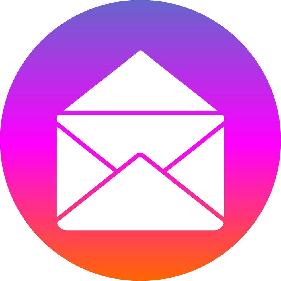 Mail Glyph Gradient Circle Icon Design vector