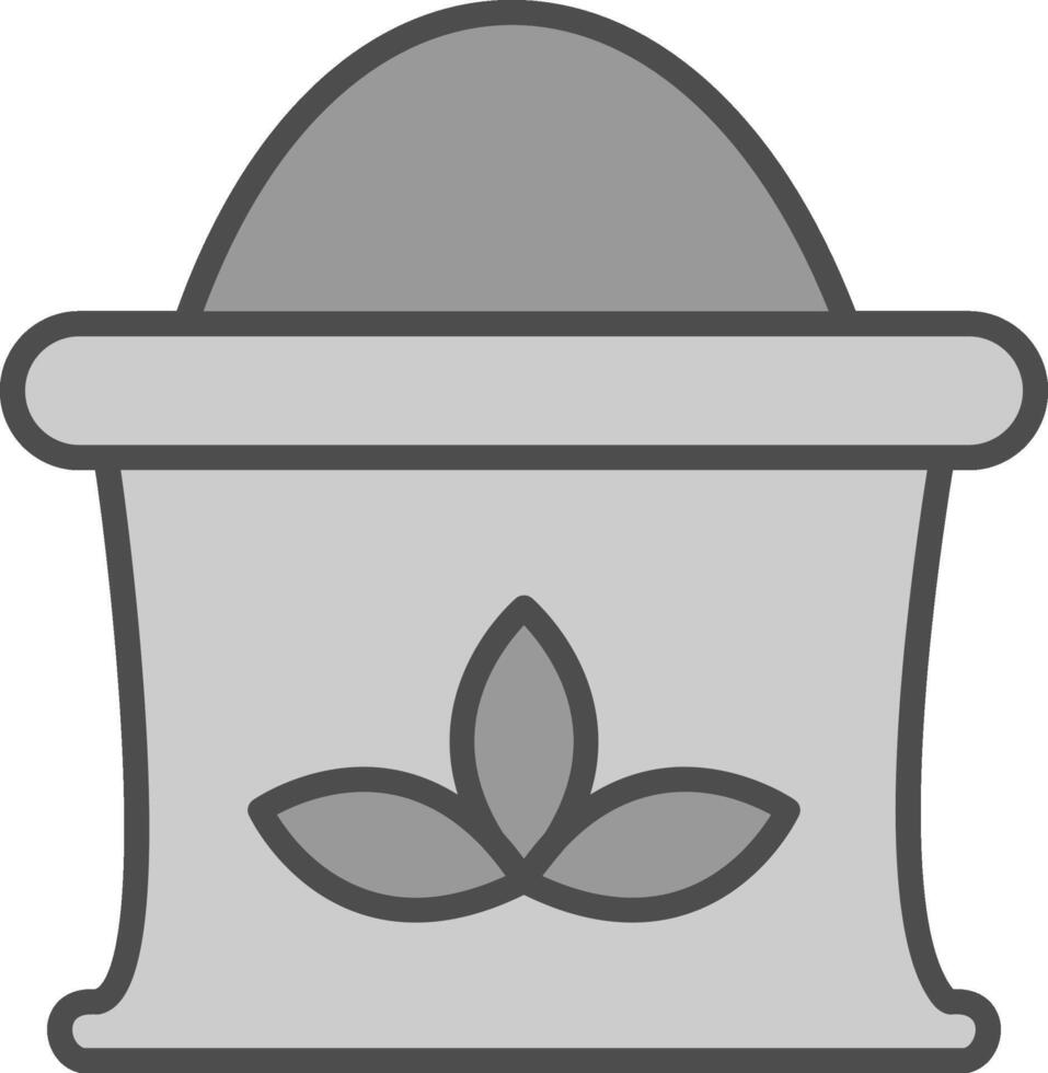 Grain Bag Line Filled Greyscale Icon Design vector