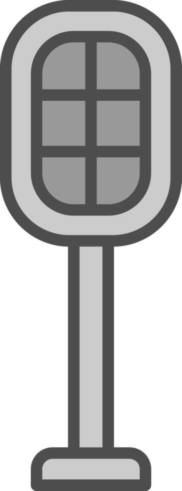 Street Light Line Filled Greyscale Icon Design vector