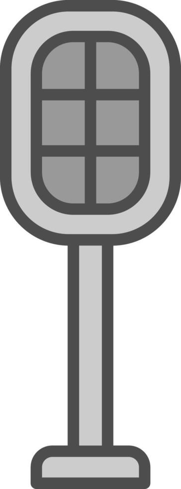 Street Light Line Filled Greyscale Icon Design vector