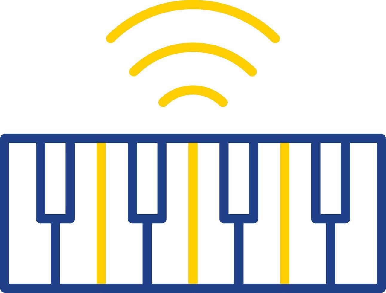 Keyboard Line Two Colour Icon Design vector