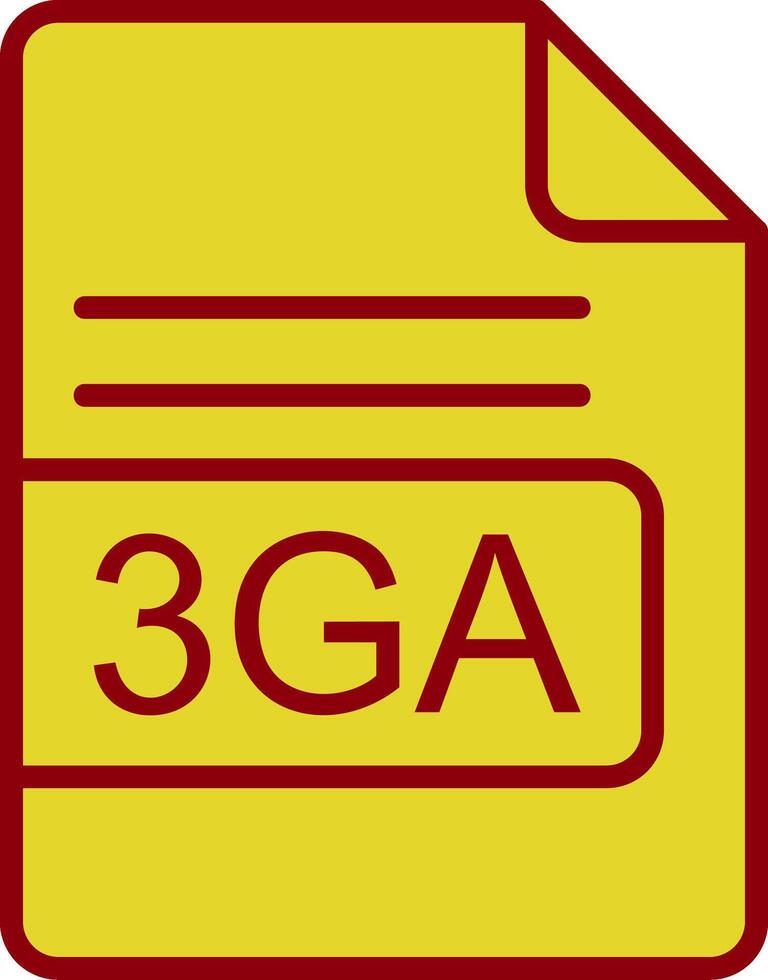 3GA File Format Vintage Icon Design vector