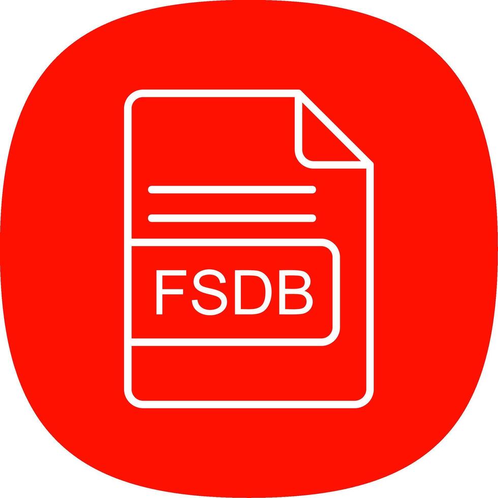 FSDB File Format Line Curve Icon Design vector
