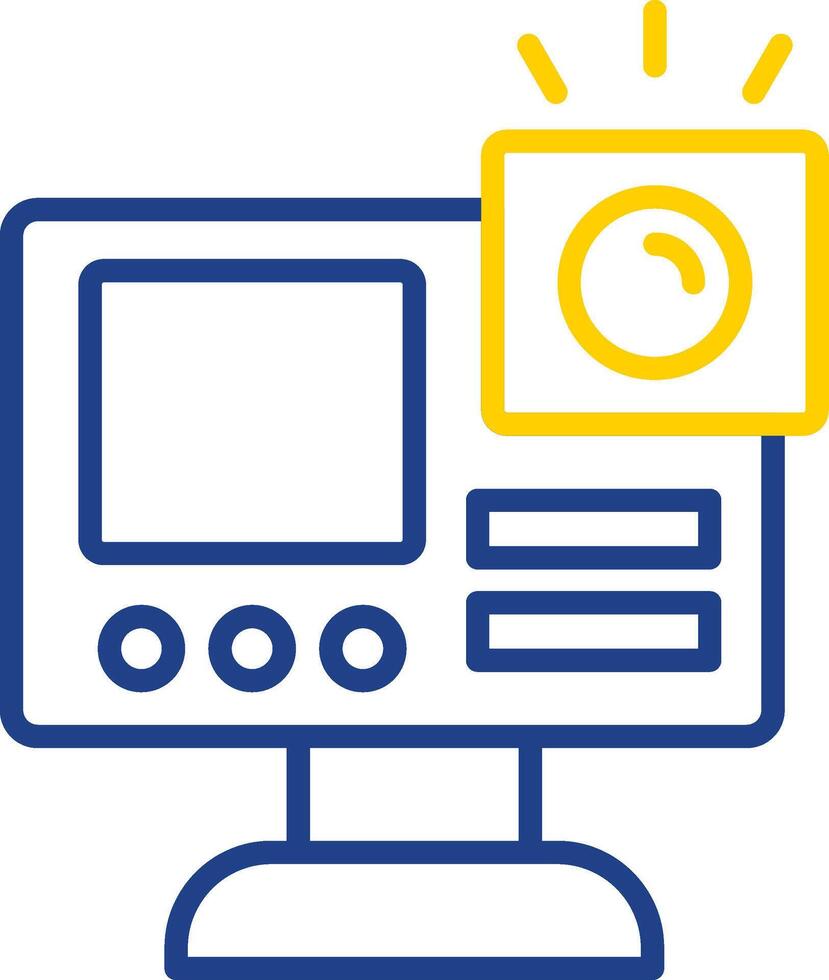 Gopro Line Two Colour Icon Design vector