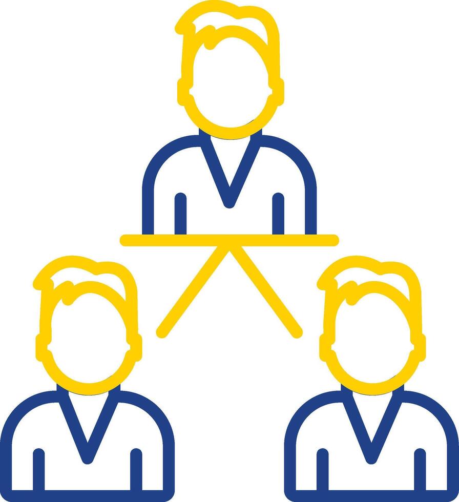 Seo Group Line Two Colour Icon Design vector