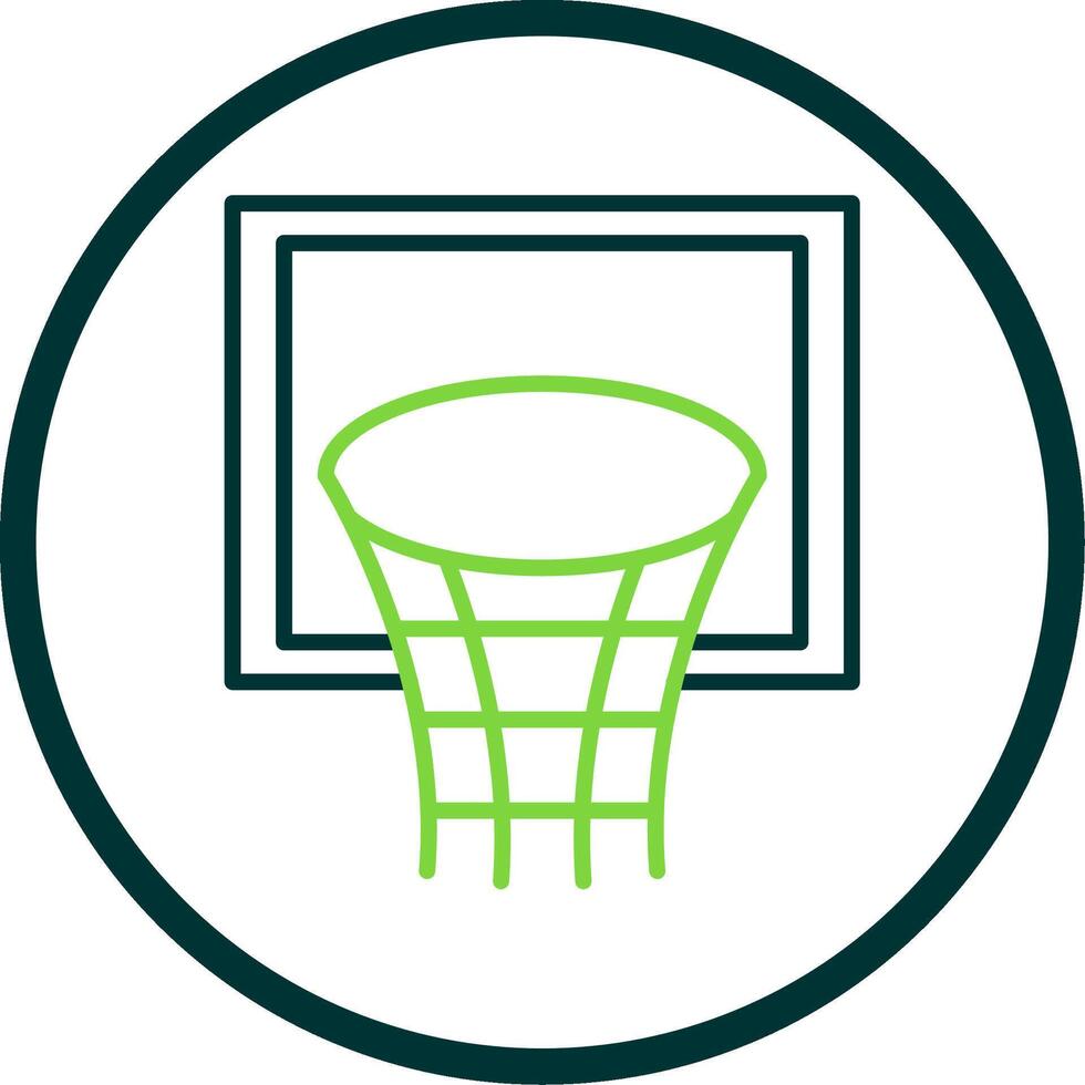 Basketball Hoop Line Circle Icon Design vector