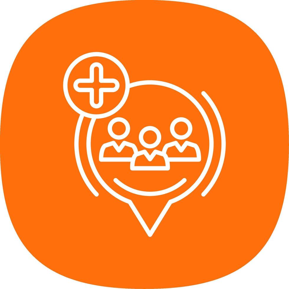 Follower Line Curve Icon Design vector