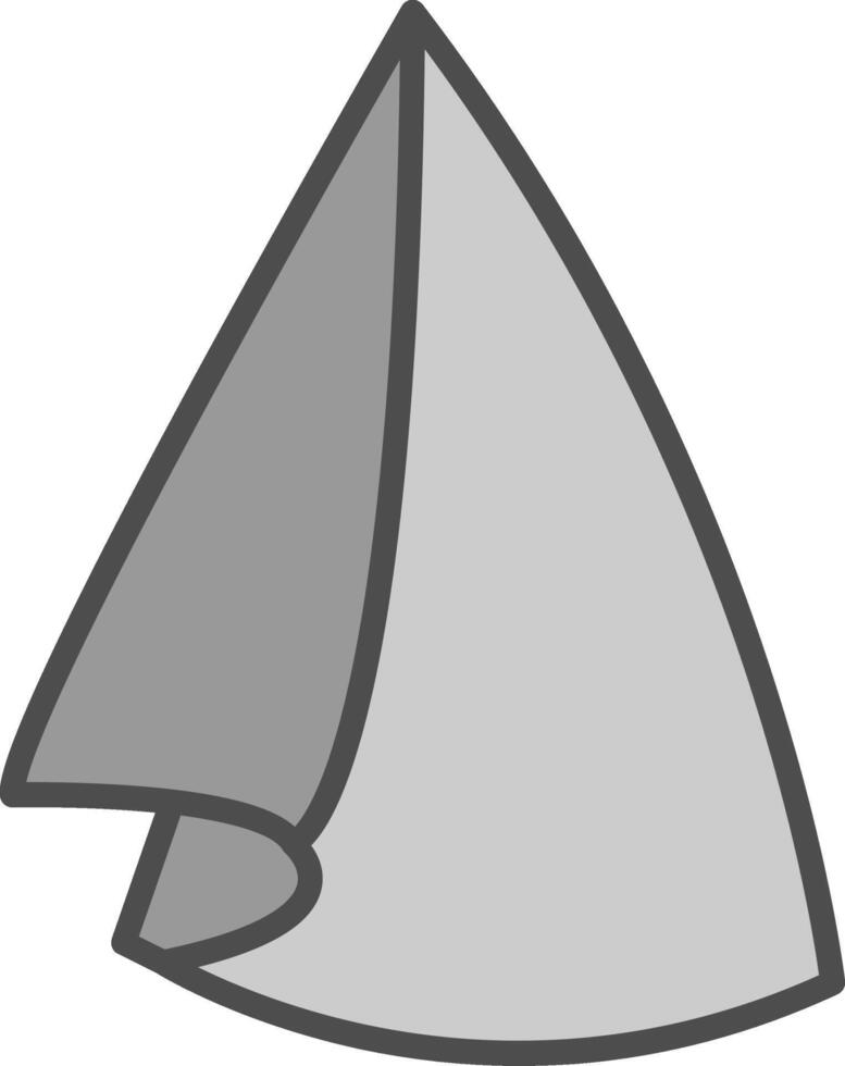 Napkin Line Filled Greyscale Icon Design vector
