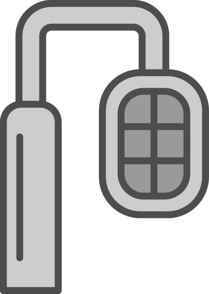 Street Light Line Filled Greyscale Icon Design vector