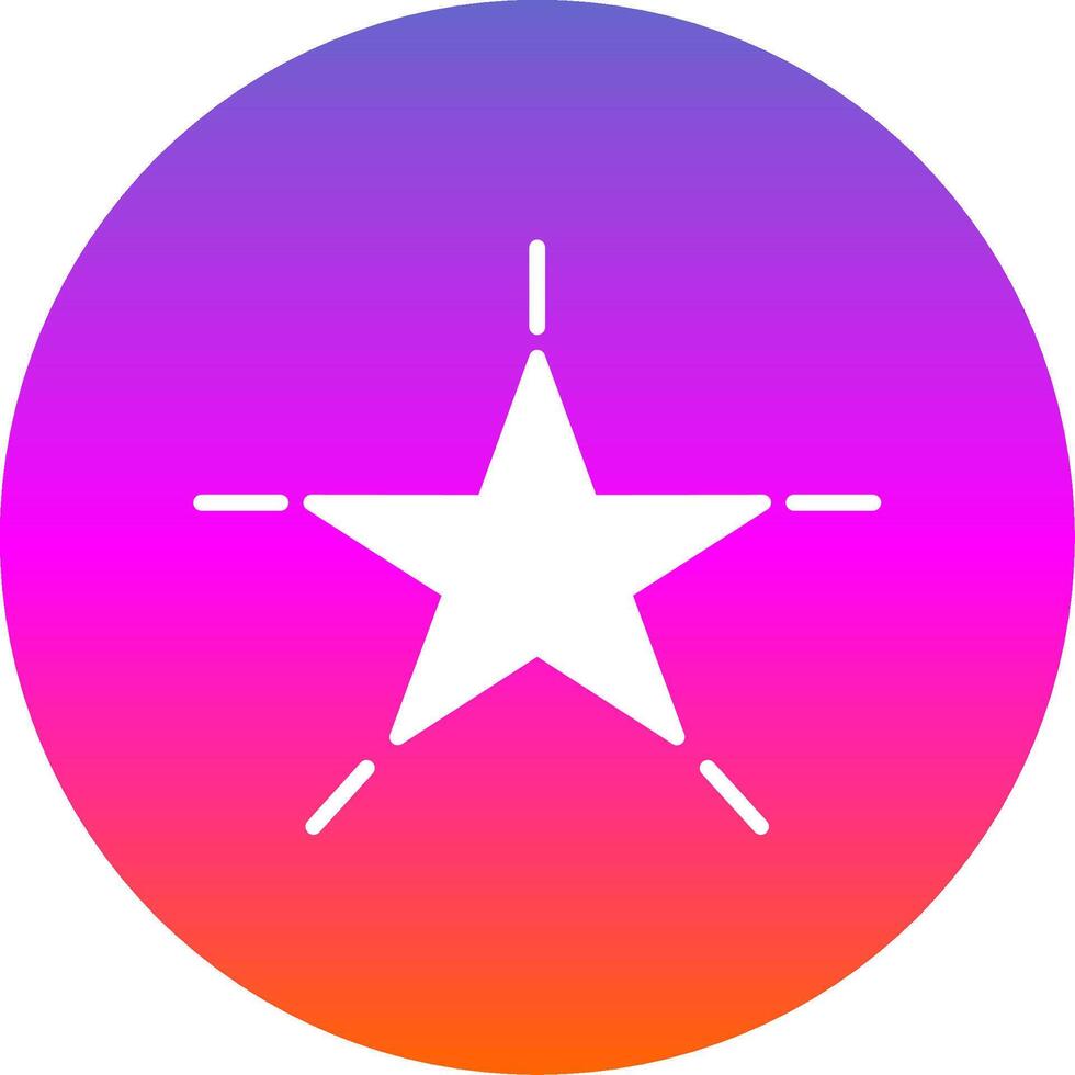 Star Glyph Gradient Circle Icon Design vector