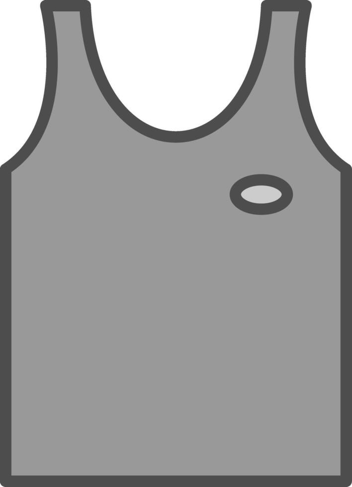 Tank Top Line Filled Greyscale Icon Design vector