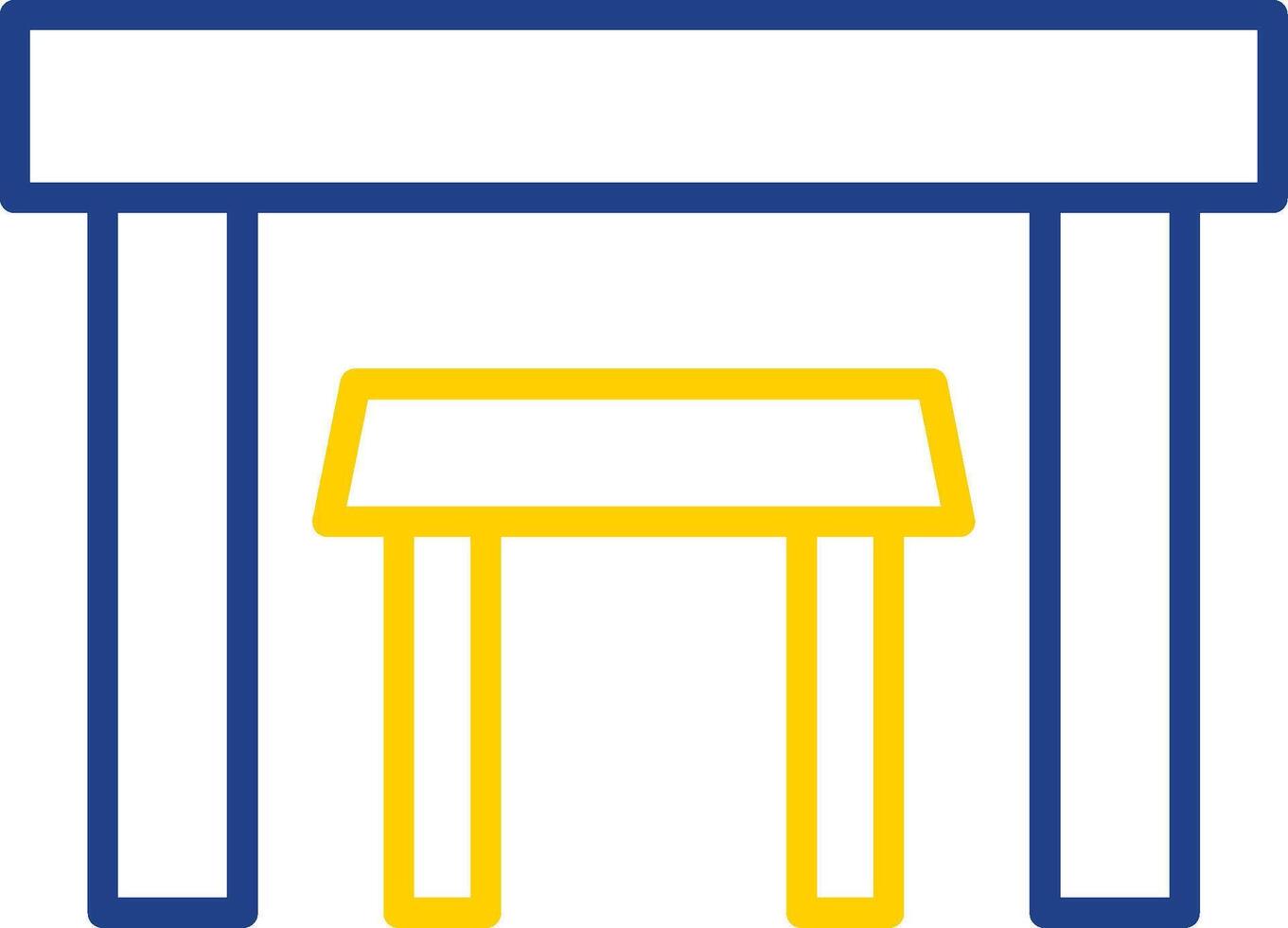 Tables Line Two Colour Icon Design vector