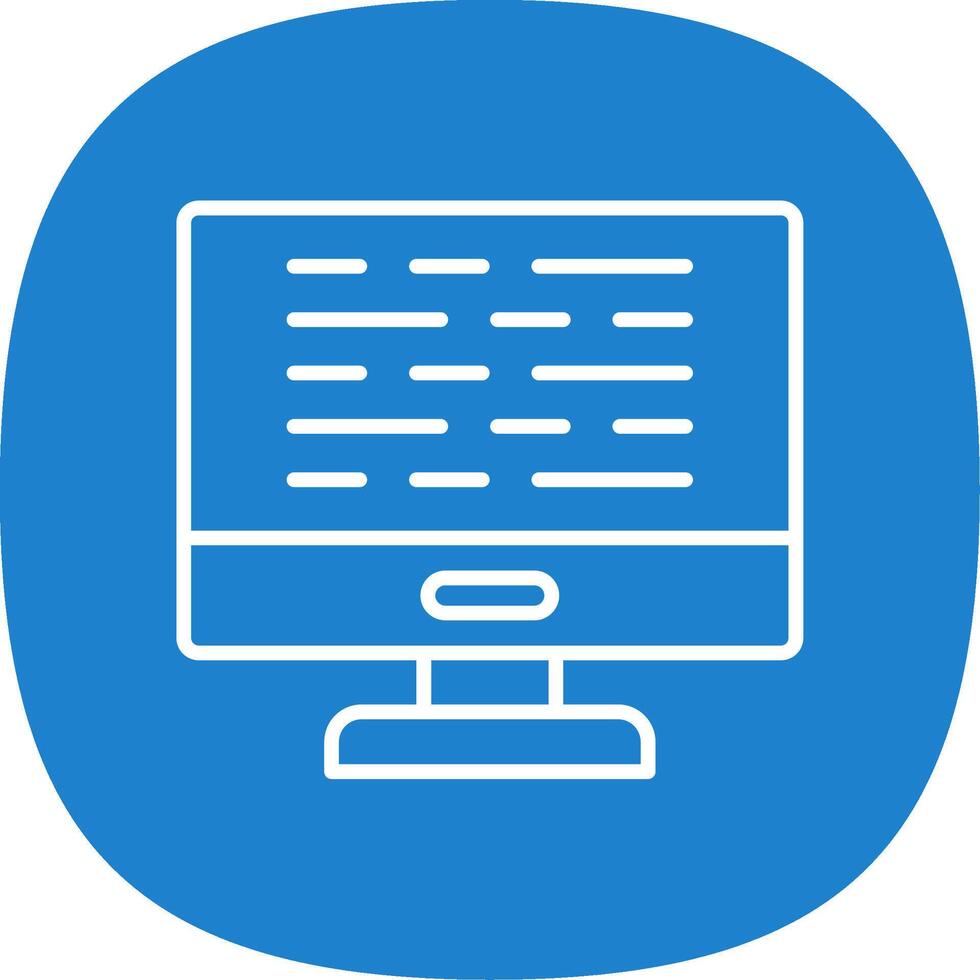 Computer Line Curve Icon Design vector