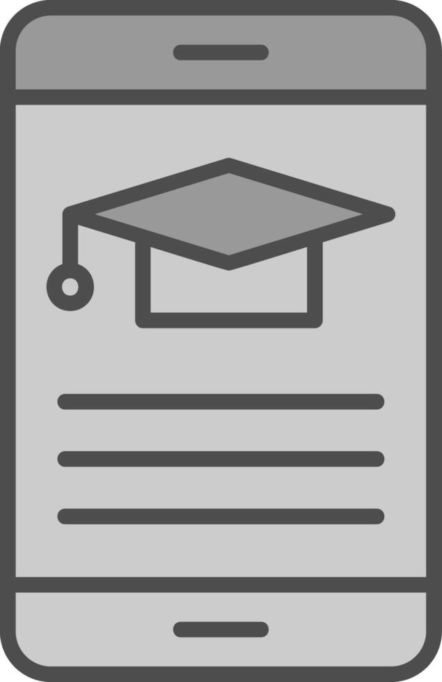 Elearning Line Filled Greyscale Icon Design vector