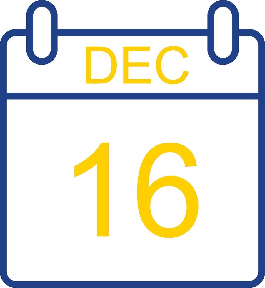 December Line Two Colour Icon Design vector