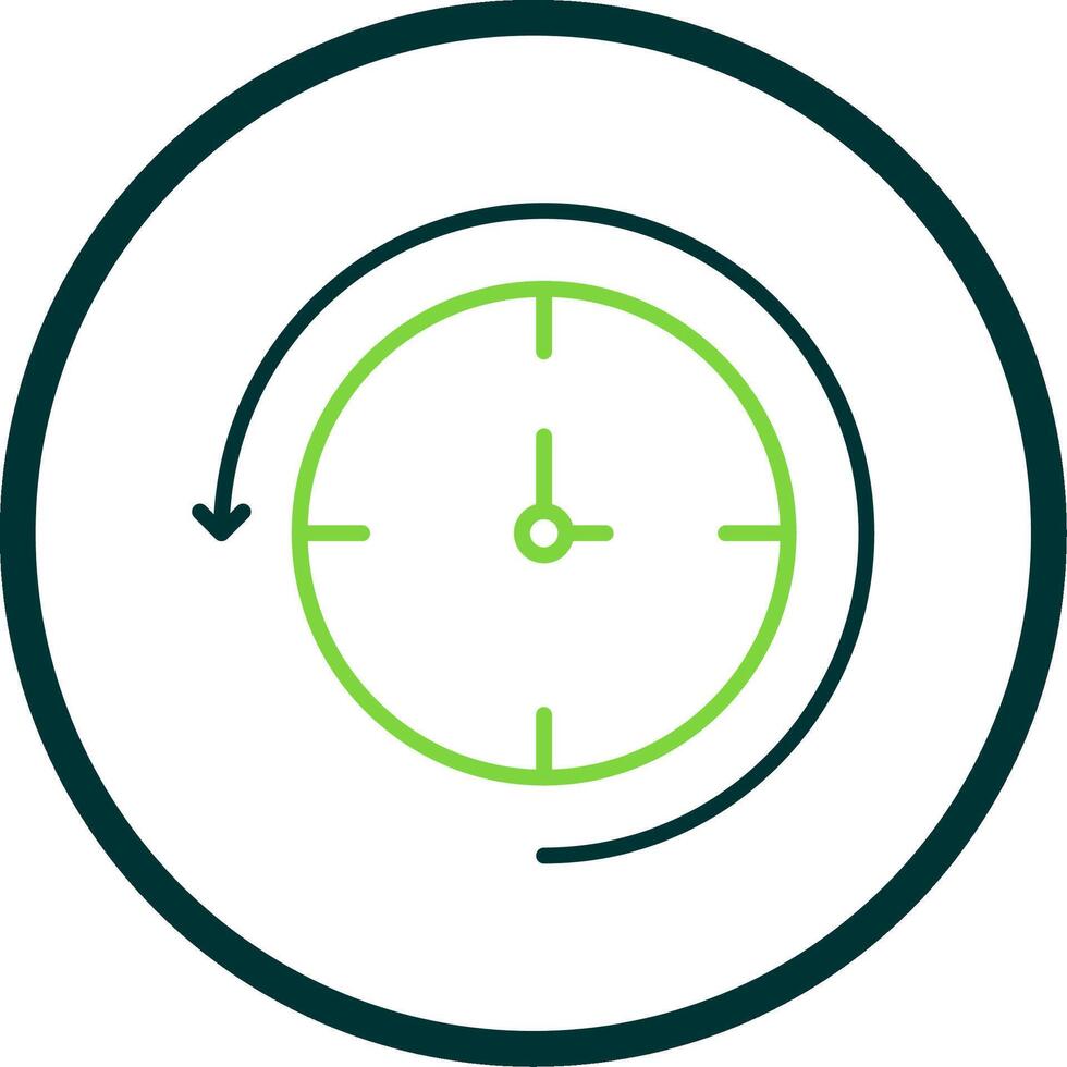 Back In Time Line Circle Icon Design vector
