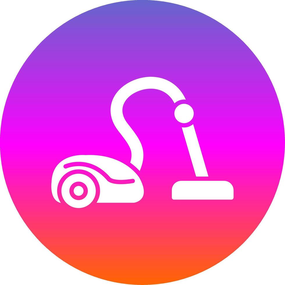 Vacuum Cleaner Glyph Gradient Circle Icon Design vector