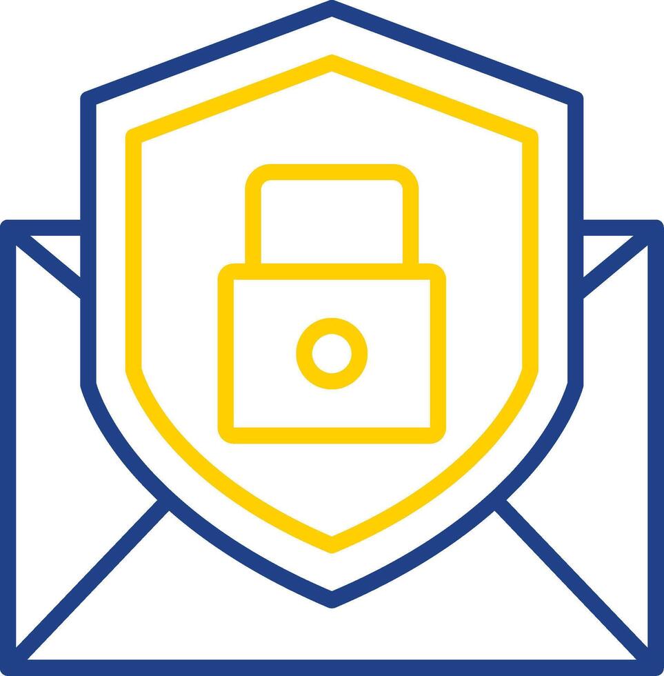 Email Protection Line Two Colour Icon Design vector